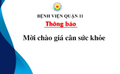 Thông báo mời chào giá cân sức khỏe